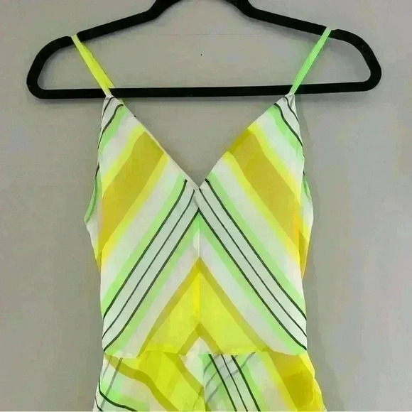 Christopher John Rogers Target Womens Size 0 Yellow Striped Flowy Bright Dress - Picture 3 of 8